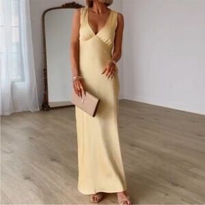 NWT Abercrombie & Fitch Plunge Cowl Back Maxi Dress